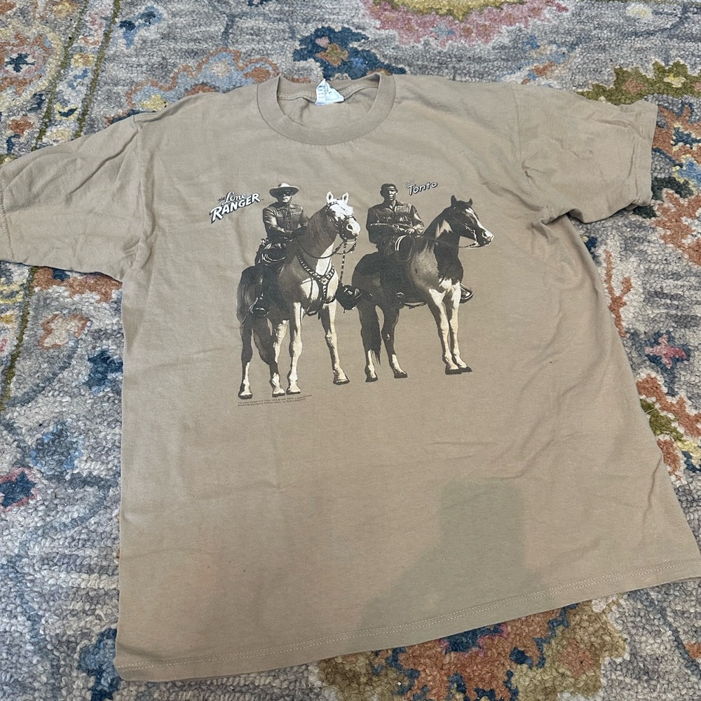 Vintage Lone Ranger and Tonto Graphic T-Shirt Large